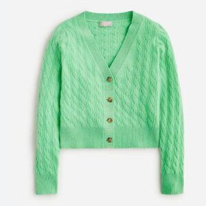 NWT J Crew cashmere cable cropped sweater